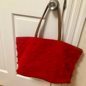 Red tote bag